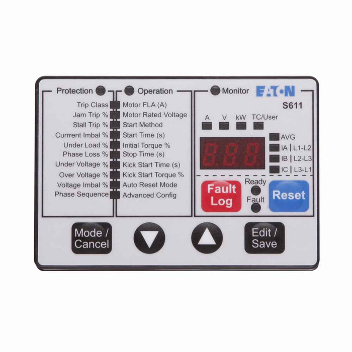 Eaton C4411 control product overload relays, Motor Insight Overload Relays, Type 1 and 12 remote mounted display