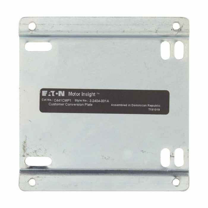 Eaton C441CMP1 control product mounting plate, Motor insight overload relay conversion mounting plate