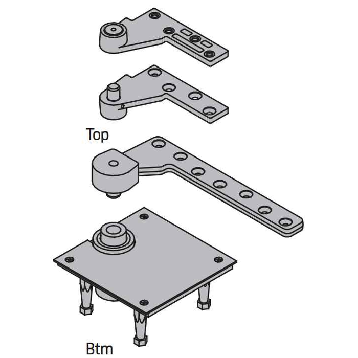 Ives 7245F Stainless Steel Offset Pivot Set 500lb Capacity Fire Rated with 3-Hour Rating