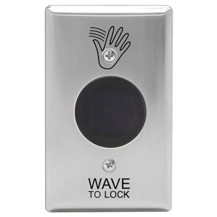 Camden Camden SureWave CM-325 Series 1 Relay/43 Hand Icon/'Wave to Lock' Text/Wheelchair Symbol Faceplate Touchless Switch CM-325-43