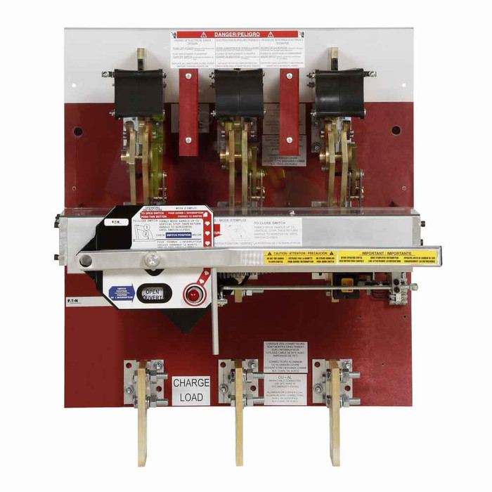Eaton CB4033T120480KA pringle bolted pressure contact switch,Interlock, BFD with three on lights (does not trip),4000A,120V,Top feed,No ground fault,480V,Three-pole,Three-wire,Fusible