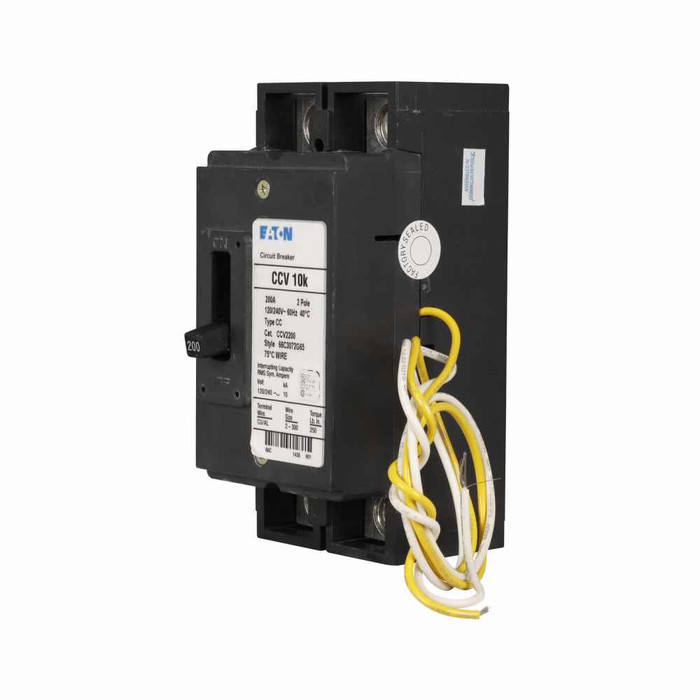 Eaton CCV2150SR01 Type CCV Tenant Main Shunt Trip Circuit Breaker,Tenant main circuit breaker,120 V Shunt Trip,150 A,10 kAIC,Two-pole,120/240 V,#2/0 AWG-300 kcmil Cu/Al,CCV,Type ECC unit enclosures