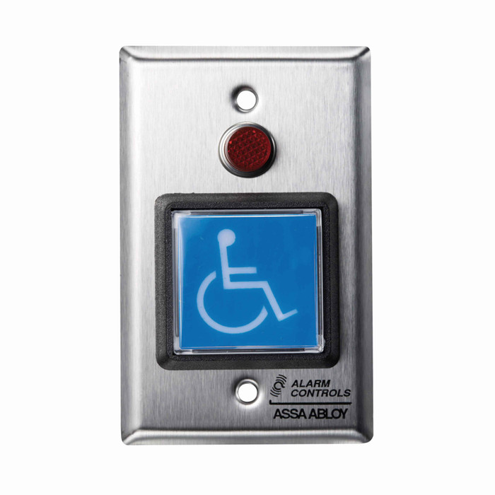 Alarm Controls Alarm Controls TS-5T Series - Request to Exit Station Square Push Button with Electronic Tmer ACT-TS-5T