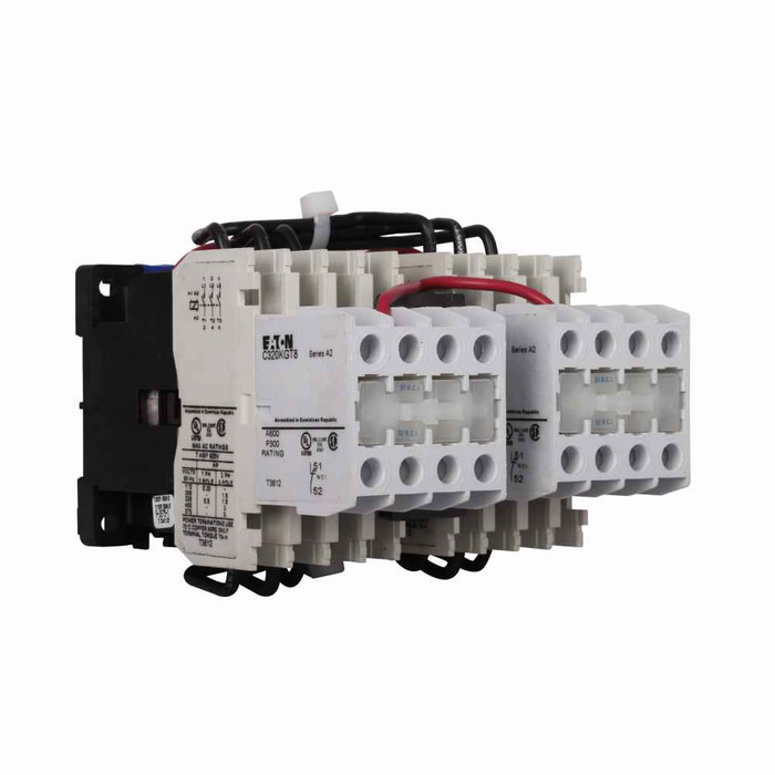 Eaton CE55CNS3TB XT IEC contactor, 12A, 24 Vac, 50-60 Hz, 12A, Frame C, 45 mm, 50-60 Hz, Three-pole, Reversing, No overload relay, Freedom, Contactor
