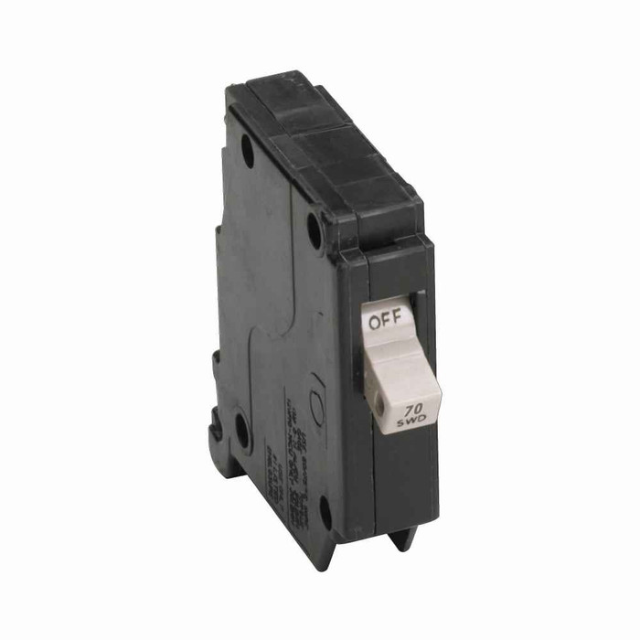 Eaton CH170 CH thermal magnetic circuit breaker,Type CH 3/4-Inch standard circuit breaker,70 A,10 kAIC,Single-pole,120/240V,CH,#10-1/0 AWG Cu/Al,CH,Type CH Loadcenters