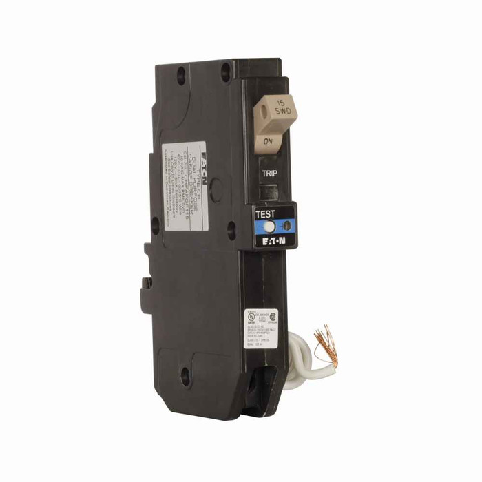 Eaton CHFAFGF115CS CH arc fault / ground fault circuit breaker, Single-pole, #14 AWG