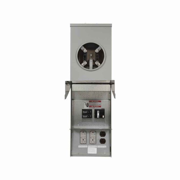 Eaton CHM3N7N7NSU pedestal mount metered, Metered-ring, Non-ground fault, Non-ground fault, Non-ground fault, Bottom, Surface, Circuits: 4, NEMA 5-20R2GFI, NEMA 14-30R, NEMA 5-20R2GFI