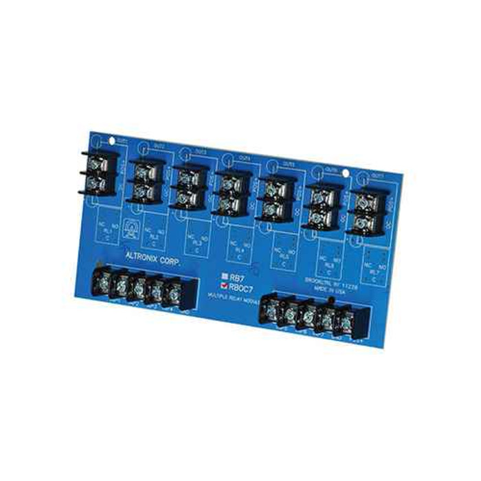 Altronix Altronix RBOC7 Open Collector Multiple Relay Module, 12/24VDC Operation, 7 Open Collector Outputs RBOC7