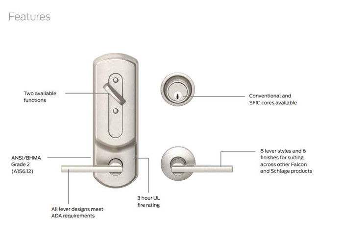 Falcon H2101 - Entrance Interconnected Lock Single Cylinder Deadbolt ...