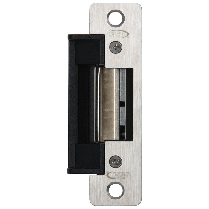 RCI 7104 Electric Strike,  4-7/8" Round Corner Faceplate, For 5/8" Projection Latches, Fail Secure