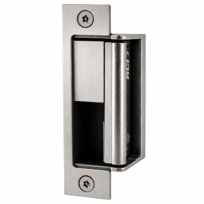RCI F2164 Fire Rated Electric Strike with 4-7/8" Faceplate and Field-Selectable 12/24 VDC Operation