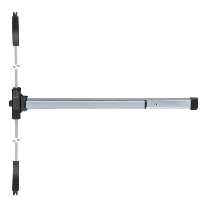 Falcon Falcon 19-V-EO Series - Exit Only (No Trim) - Grade 1 Vertical Rod Exit Device, Narrow Stile Pushpad - 4 FT FAL-19-V-EO-4FT