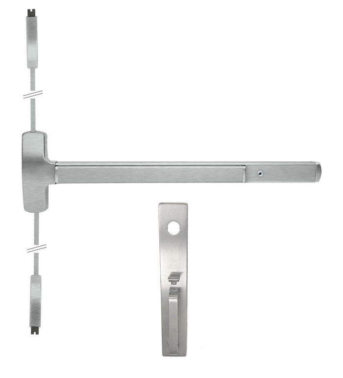 Falcon 25-V Series - Pull Trim - Surface Vertical Rod Exit Device - 4 FT