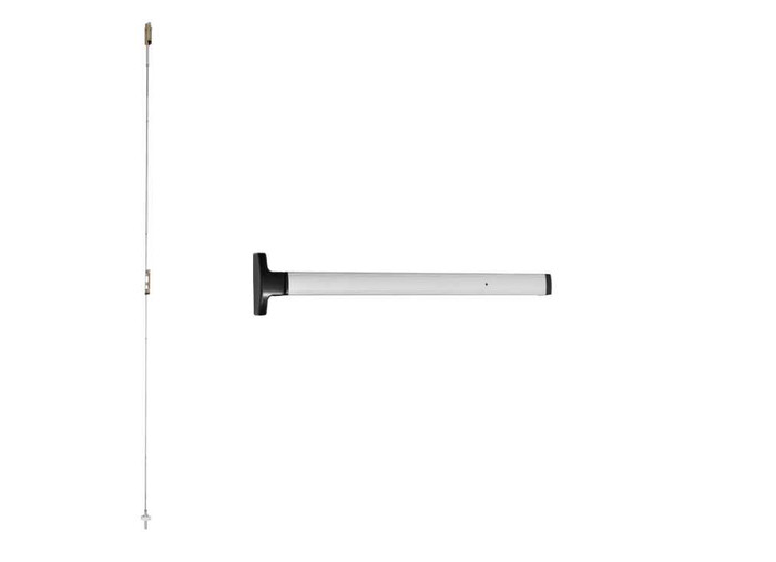Falcon Falcon 1694NL-P/HB-P - Concealed Vertical Rod Touchbar Device - Night Latch/Hold Back with Pull, with 179CA and Rim Cylinder - 3.5FT FAL-1694NL-P/HB-P-3.5FT