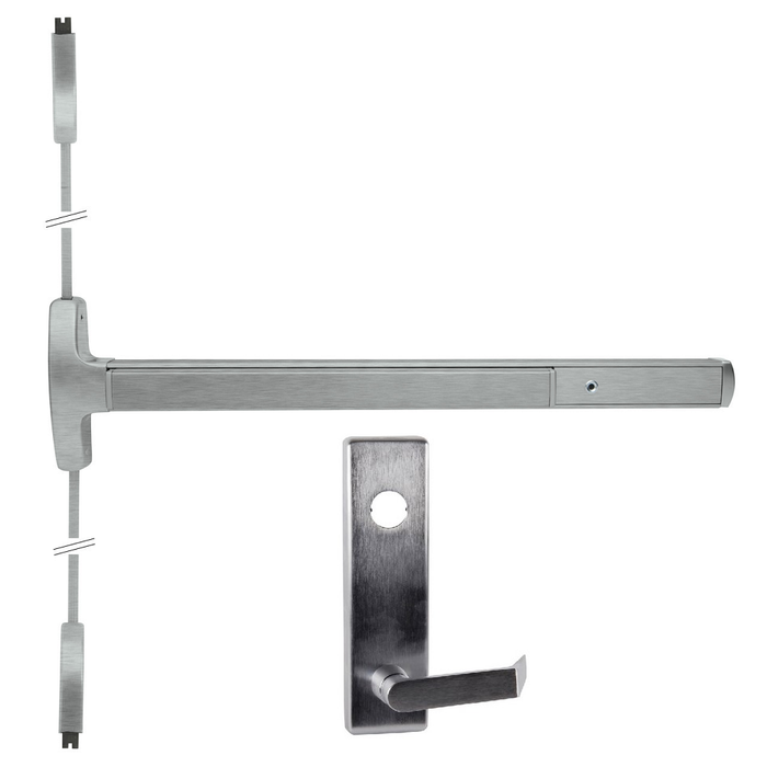 Falcon 24-V Series - Lever Trim - Grade 1 Surface Vertical Rod Exit Device - 4 FT