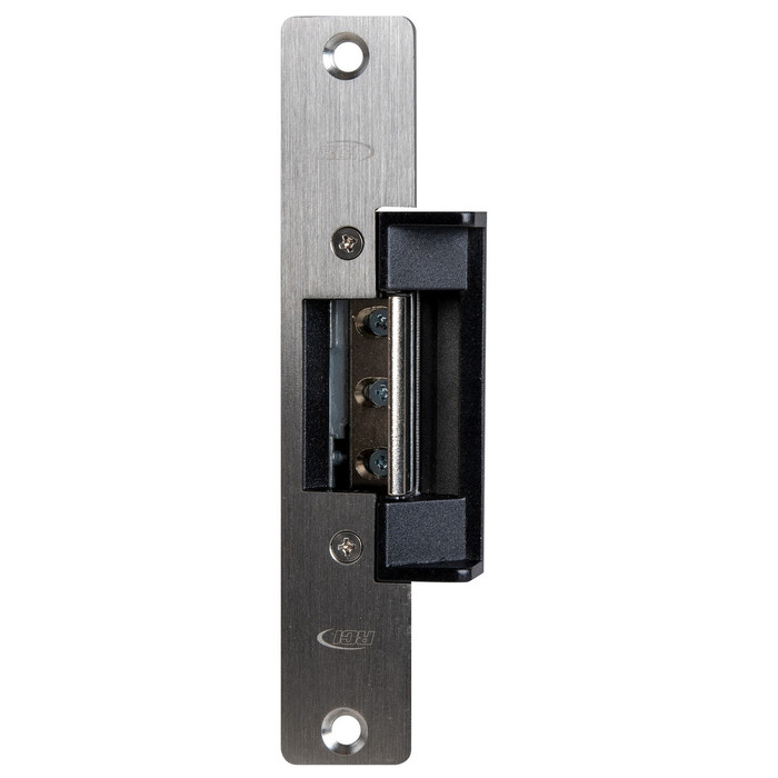 RCI 7107 Electric Strike,  6-7/8" Round Corner Faceplate, For 5/8" Projection Latches, Fail Safe