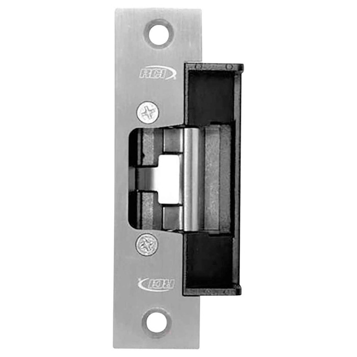 RCI RCI 65U Electric Strike, Universal, Includes 3 Faceplates, 12-24 VAC, 12/24 VDC, Fail Safe/Fail Secure RCI-65U