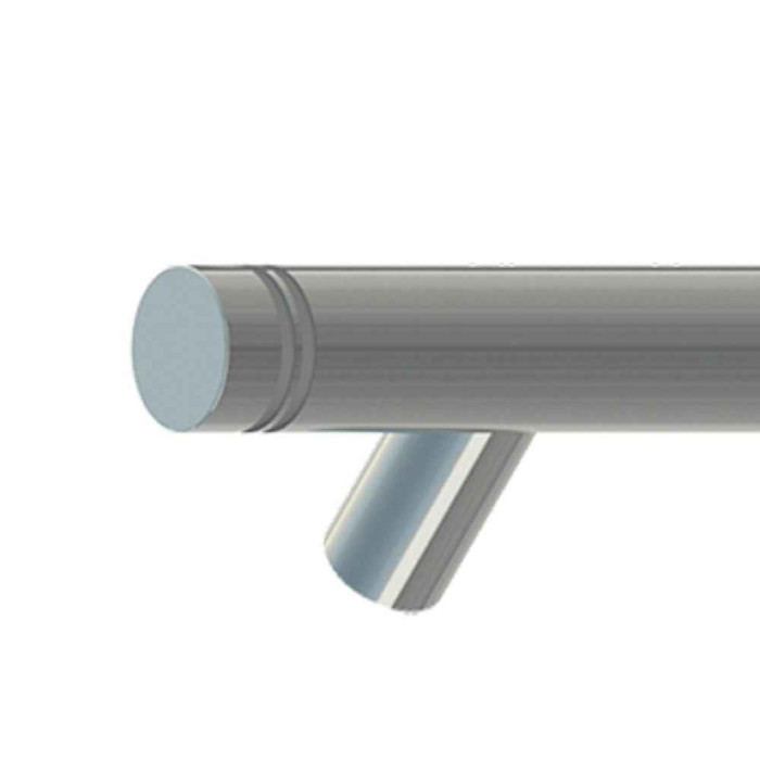 Trimco Trimco AP427 1-1/4" Diameter Architectural Ladder Pull Straight Standoffs Square Groove Ends TRI-AP427