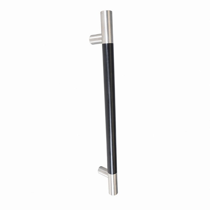 Trimco AP536 1-1/2" Diameter Black Anodized Architectural Pull Offset Standoffs Angled Ends