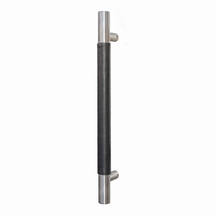 Trimco AP622 1-1/4" Diameter Leather Wrapped Architectural Ladder Pull Straight Standoffs Radius Ends
