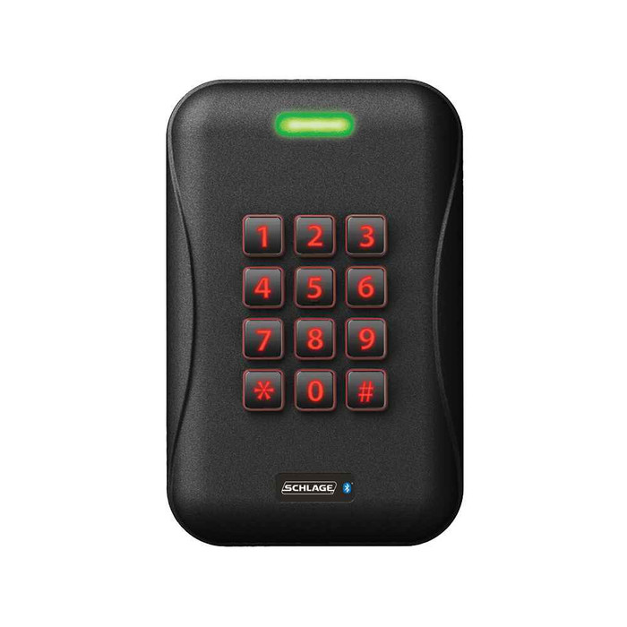 Schlage Electronics Schlage Electronics MTKB15 Single-Gang Mount, Mobile-Enabled, Multi-Technology Reader with Keypad, Black MTKB15