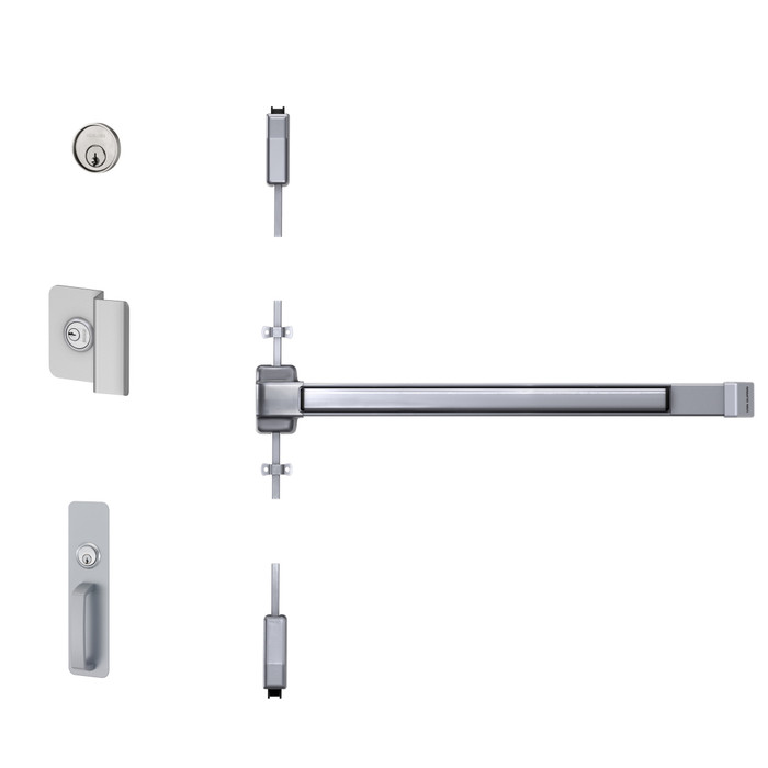 Von Duprin 2227NL-F - Fire Rated Surface Vertical Rod Exit Device - Night Latch Trim