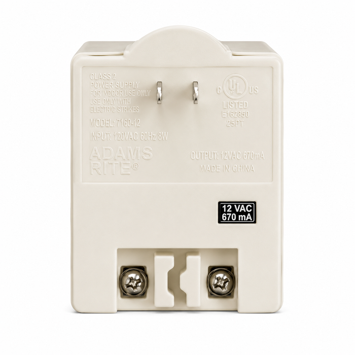Adams Rite 4606 Plug-In Transformer 115 VAC to 24 VAC Power Supply