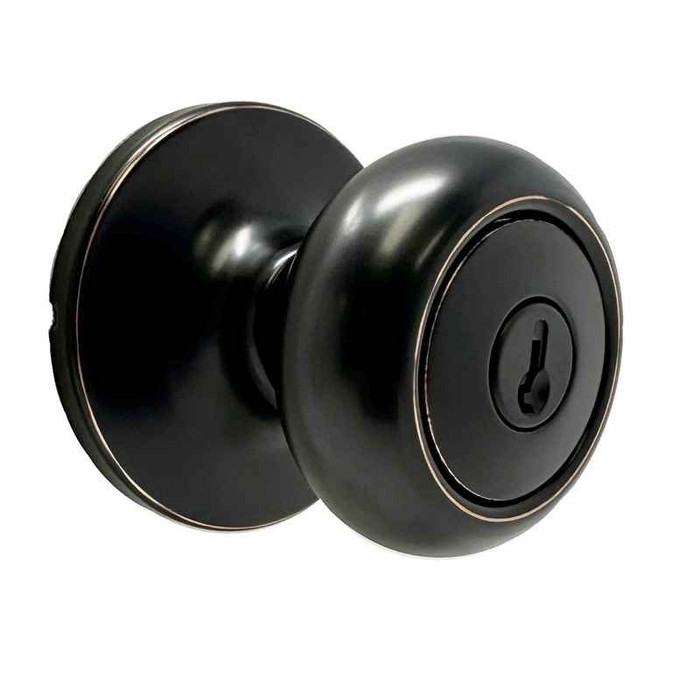 Weslock Weslock 0240 Salem Knob Keyed Entry Lock with Adjustable Latch and Full Lip Strike WES-0240-S