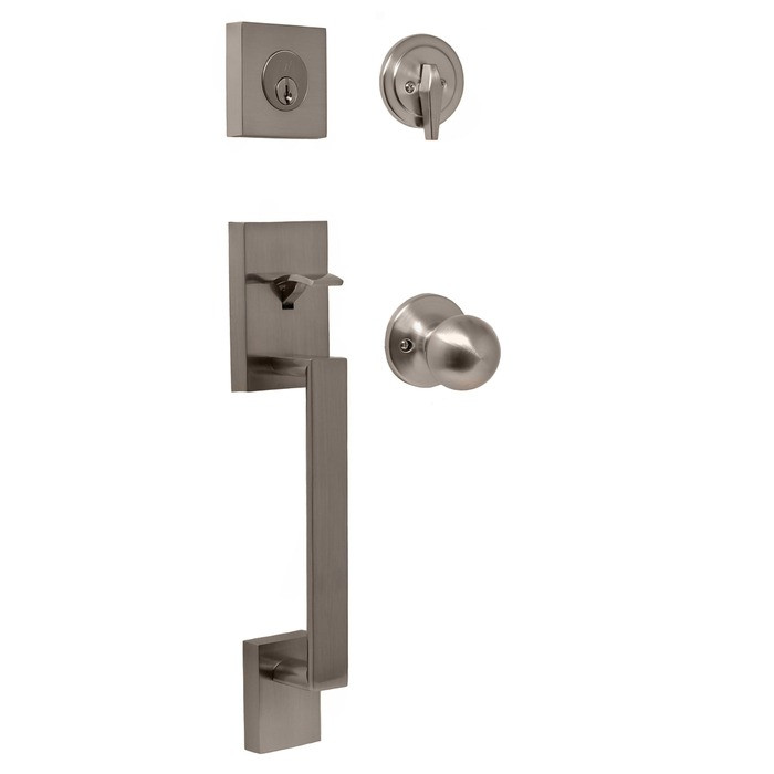 Weslock 2840 Bailey Single Cylinder Handleset with Adjustable Latch and Round Corner Strikes