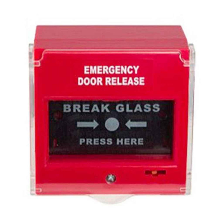 Locknetics Locknetics EGB-100 Resettable Emergency Call Point Station; Includes Blue Backlight, Built-in Buzzer and DPDT Switch LOCKNETICS-EGB-100