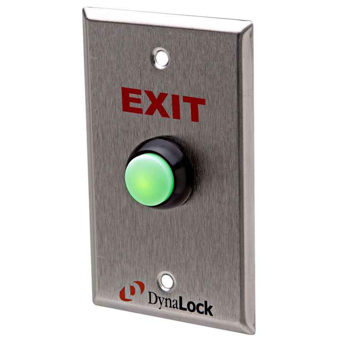 DynaLock DynaLock 6172 Series - Weatherproof Pushbutton, Faceplate Silkscreened “EXIT” DYK-6172