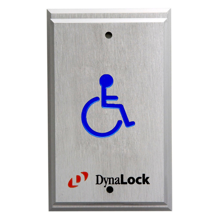 DynaLock 6745 Series Handicapped Pushplates, Single Gang, Momentary DPDT
