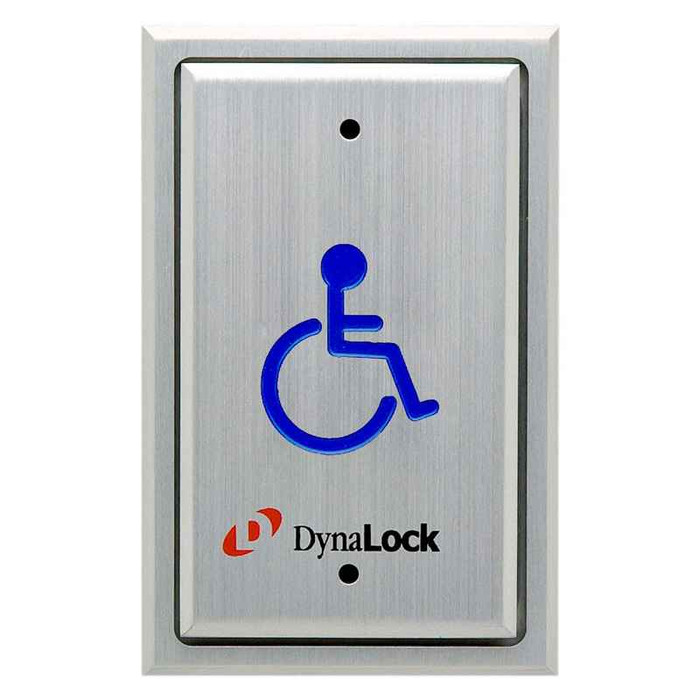 DynaLock DynaLock 6775 Series Handicapped Pushplates, Recessed Single Gang, Alternate Action DPDT DYK-6775