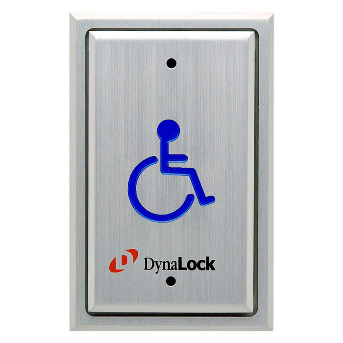 DynaLock 6785 Series Handicapped Pushplates, Recessed Single Gang, Momentary SPDT