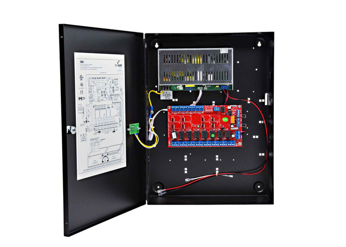 DynaLock DynaLock 5950 Series - Power Supply/Charger, Selectable 12/24VDC Output at 6A Continuous, 8-Zone Distribution Controller with Supervised Fire Alarm Interface DYK-5950