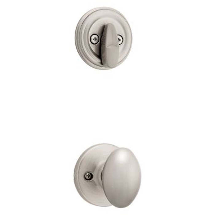 Kwikset Kwikset 966AO Aliso and Deadbolt Interior Pack - Deadbolt Keyed One Side, Satin Nickel - for Signature Series 800 and 687 Handlesets KWI-966AO-15