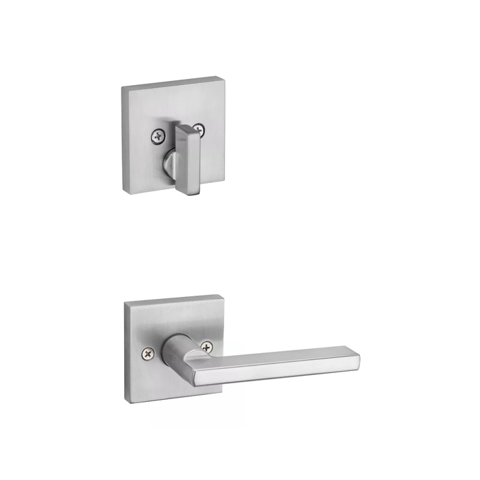 Kwikset KWI-971HFLSQT Single Cylinder Interior Halifax Lever Trim with Square Rose