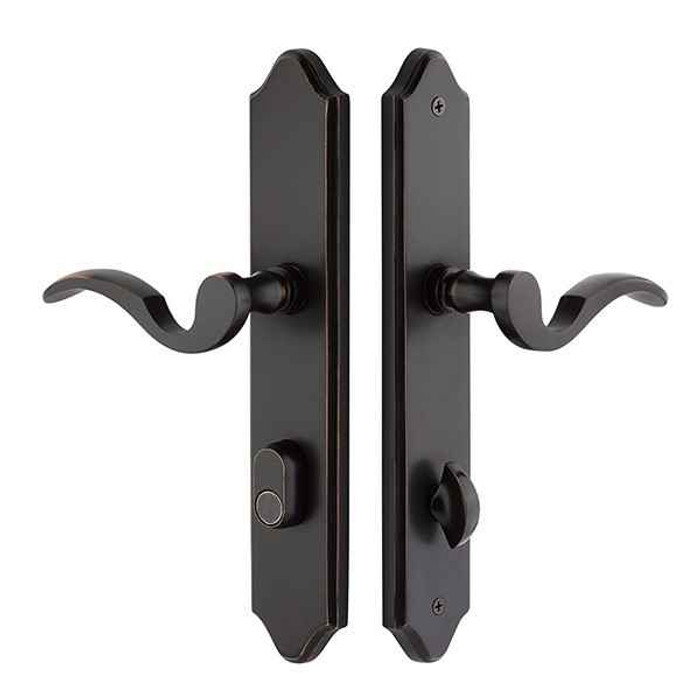 Emtek Emtek 7042 STRETTO Narrow Trim Lockset, 2" x 10-1/2" Concord Keyed, Brass Tubular, Dummy (Pair) EMTEK-7042