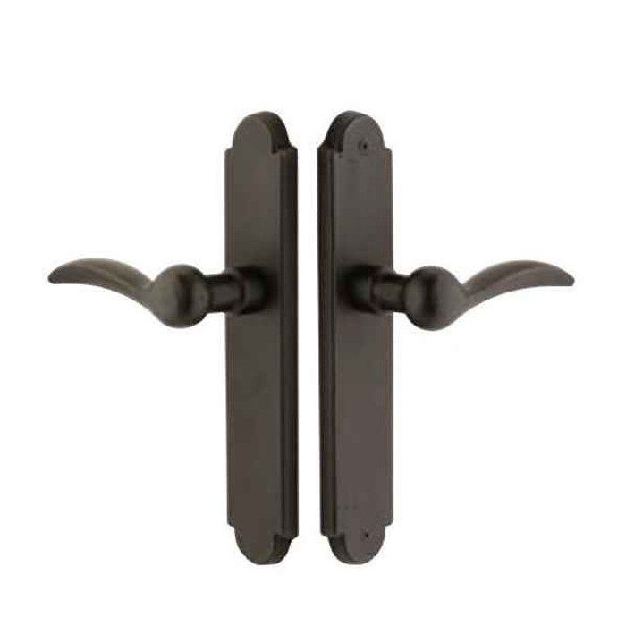 Emtek Emtek 4045 STRETTO Narrow Trim Lockset, 2" x 10" Arched Non-Keyed, Brass Tubular, Dummy Pair EMTEK-4045
