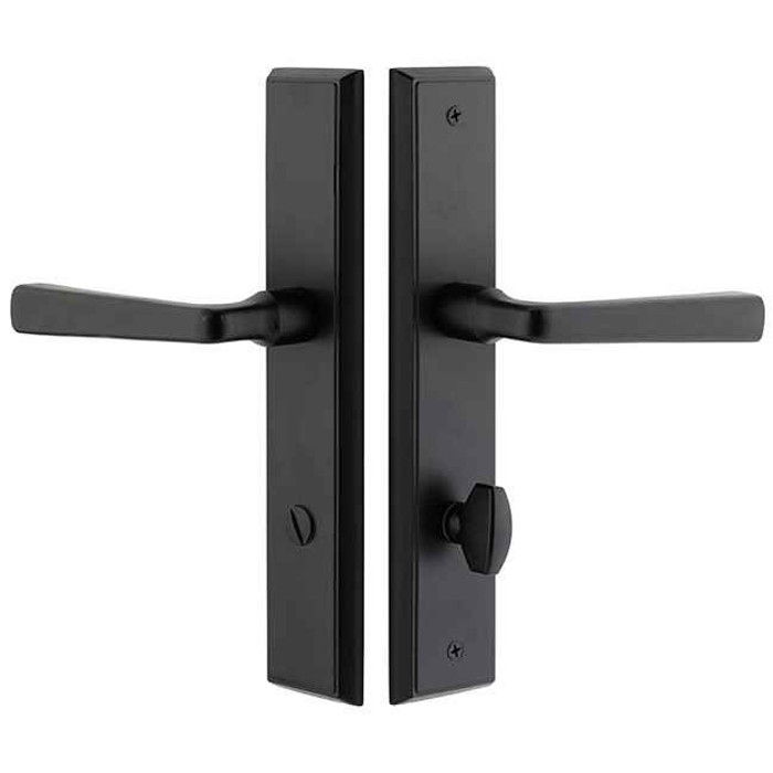 Emtek Emtek 5241 STRETTO Narrow Trim Lockset, 2" x 10" Rectangular Non-Keyed, Brass Tubular, Privacy EMTEK-5241