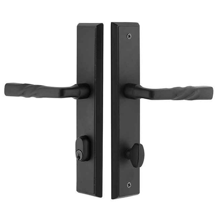 Emtek Emtek 5442 STRETTO Narrow Trim Lockset, 2" x 10" Rectangular Keyed, Brass Tubular, Single Cylinder EMTEK-5442