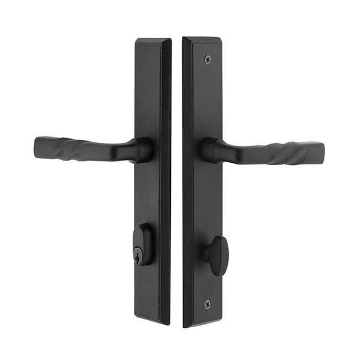 Emtek Emtek 5444 STRETTO Narrow Trim Lockset, 1-1/2" x 11" Rectangular Keyed, Brass Tubular, Single Cylinder EMTEK-5444