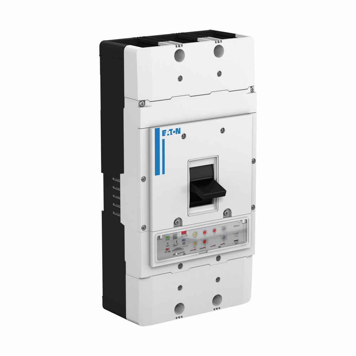 Eaton PDG43M0800E5XN Power Defense molded case circuit breaker, Globally Rated, Frame 4, Three Pole, 800A, 65kA/480V, PXR20 ARMS LSIG w/ CAM Link, ZSI & Relays, No Terminals