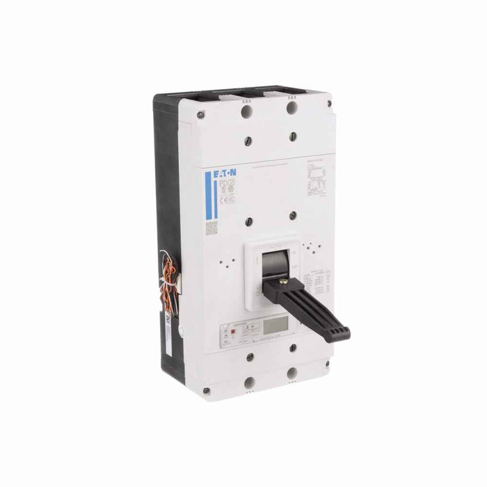 Eaton PDG52M1200D5MM Power Defense molded case circuit breaker, Globally Rated, Frame 5, Two Pole, 1200A, 65kA/480V, PXR20D ARMS LSIG w/ Modbus RTU and Relays, No Terminals (Metric Tapped Conductors)