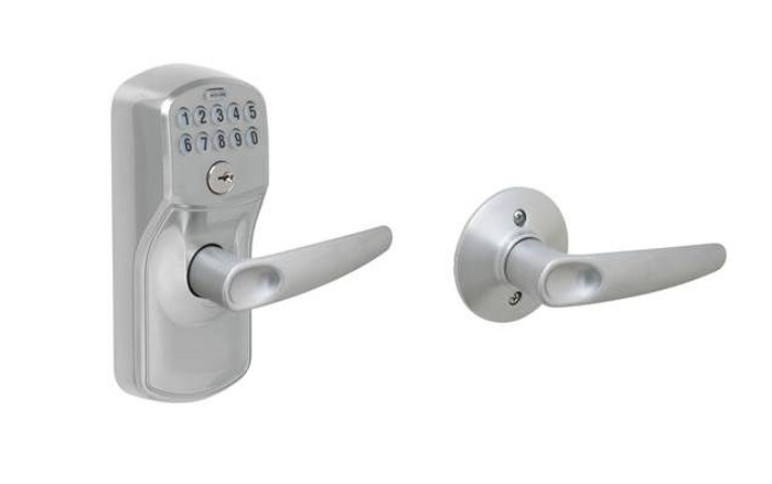 Schlage Residential FE575 - Plymouth Keypad Entry Auto-Lock Set with Jazz Lever