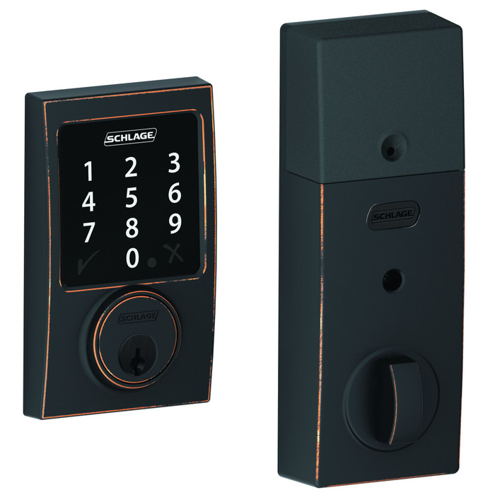 Schlage Residential BE468 - Connect Century Touchscreen Electronic Deadbolt with Built-in Alarm and Z-Wave Plus Technology