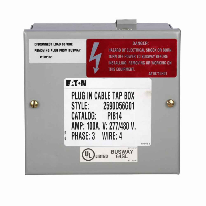 Eaton PIB14 100A Busway, Plug-in for cable tap box, Accessory for 100A busway, Three- or four-wire