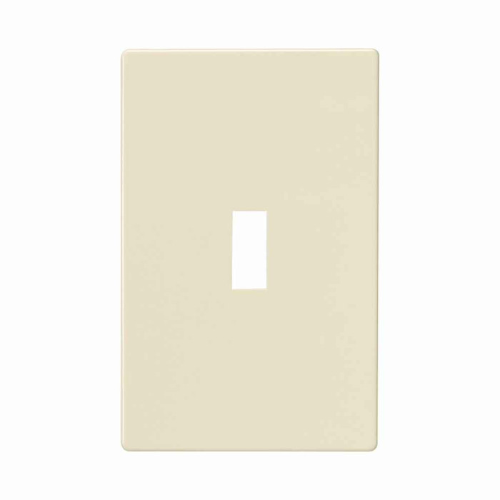 Eaton PJS1A Screwless wallplate, Screwless, Almond, Toggle Cutout, Polycarbonate, Single- gang, Mid-size