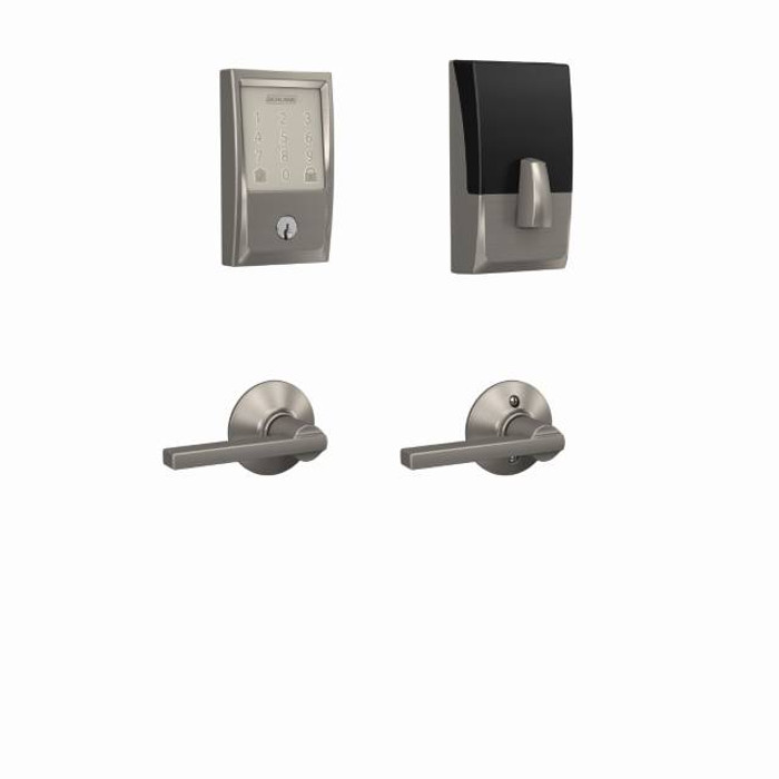 Schlage Residential FBE489 - Encode WiFi Enabled Electronic Keypad Deadbolt and Latitude Lever Set with Century Trim