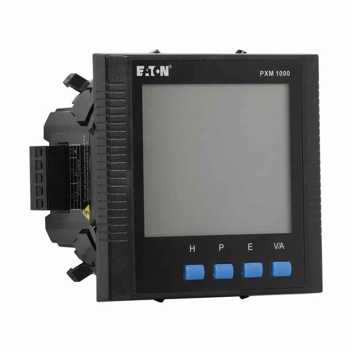 Eaton PXM1000MA15-1B Power Xpert meter 1000, Basic multifunction meter in NEMA 1 enclosure, LCD display, Frequency range 45-65Hz, Nominal current input 5A, Power supply 100-415Vac or 100-300Vdc, Built-in RS485 port w/ Modbus-RTU and DNP3.0 protocol